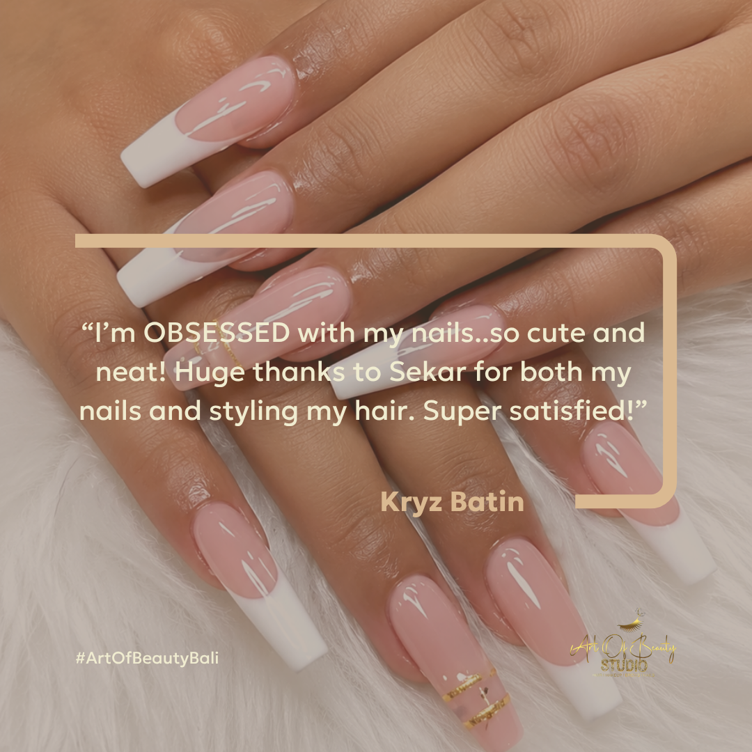 Luxury manicure and nail treatment at Art of Beauty Studio Bali in Seminyak
