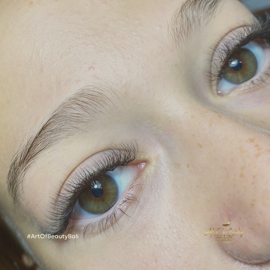 Luxury eyelash extension treatment at Art of Beauty Studio Bali in Seminyak