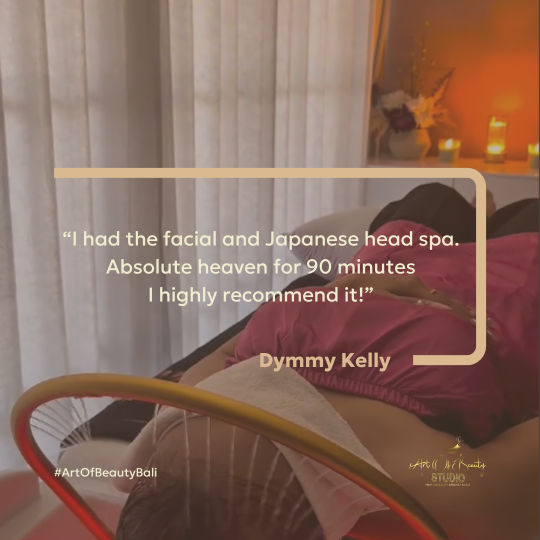 Japanese Head Spa treatment at Art of Beauty Studio in Seminyak, Bali